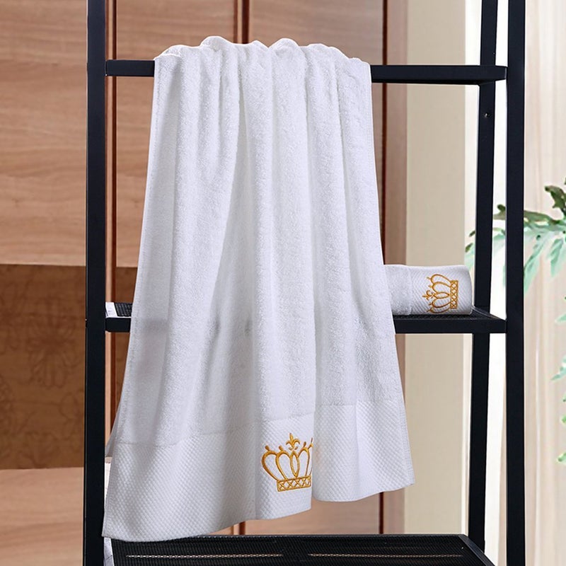 Sunshinejing Premium 100% Cotton Bath Towel Set;1 Bath Towels,1 Hand Towel & 1 Washcloth,Luxury Bathroom Super Soft and Highly Absorbent,Hotel & Spa Quality - Image 5